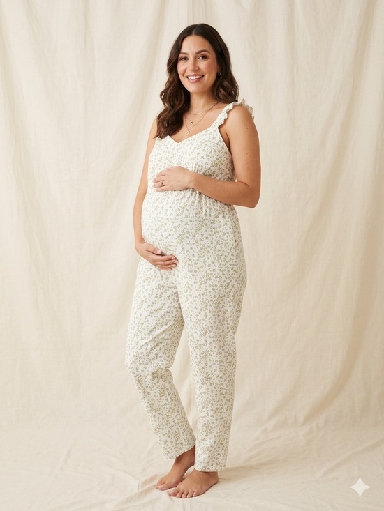 Hatch Pants - HATCH Lucy Floral Maternity Jumpsuit